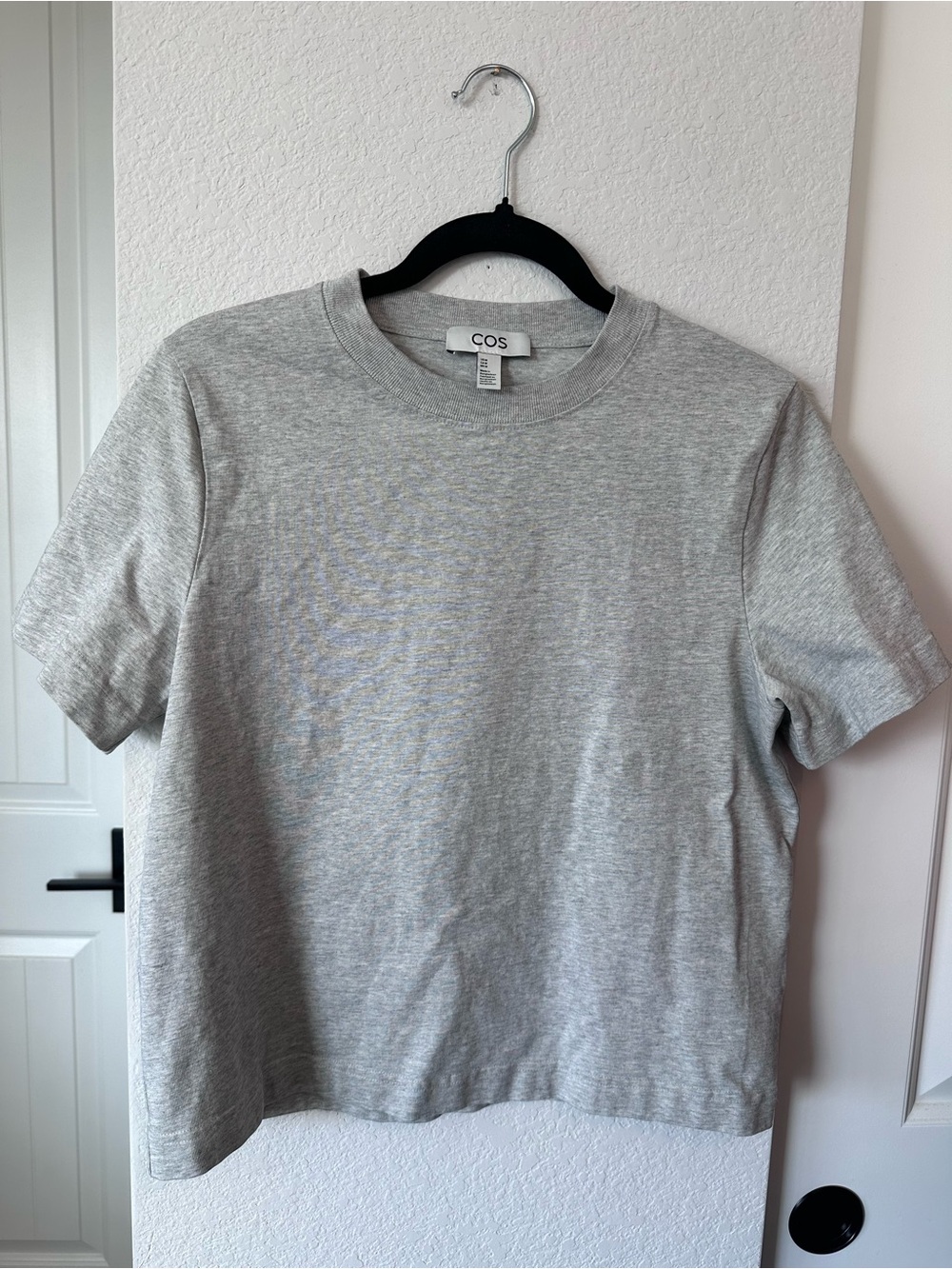 COS Heavyweight 100% Cotton Boxy T-Shirt Gray Size M
